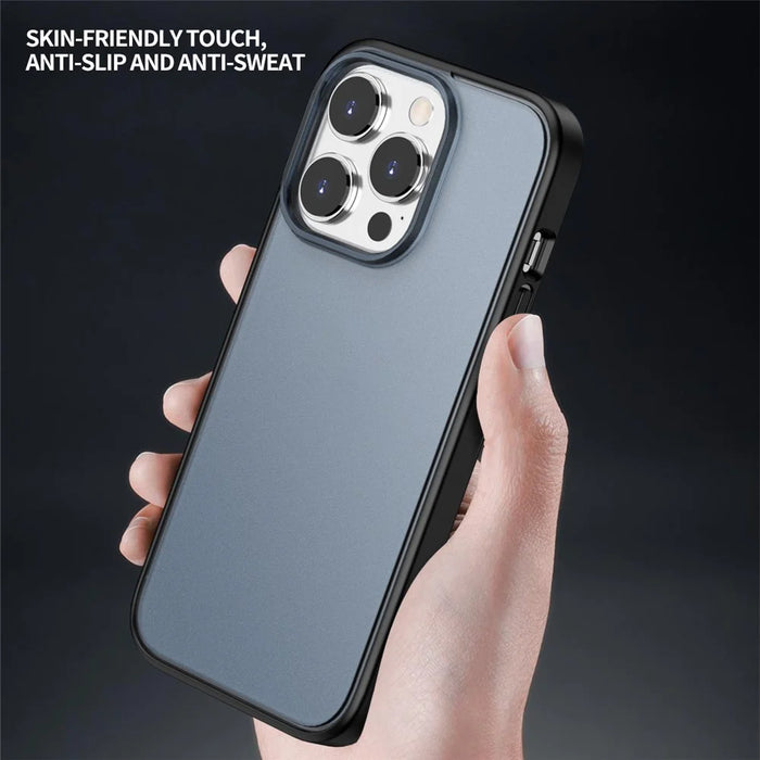 Phantom Series for iPhone 13 Pro Translucent Matte Case TPU + PC  Slim Protective Phone Cover - Blue - 5