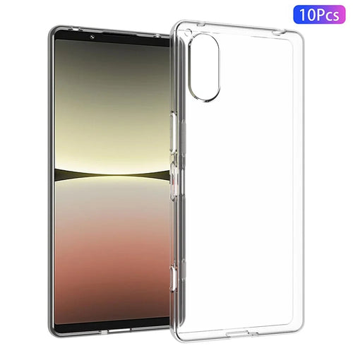 10Pcs / Pack For Sony Xperia 5 V Clear Flexible TPU Case Inner Watermark-Free Texture Mobile Phone Cover - 1
