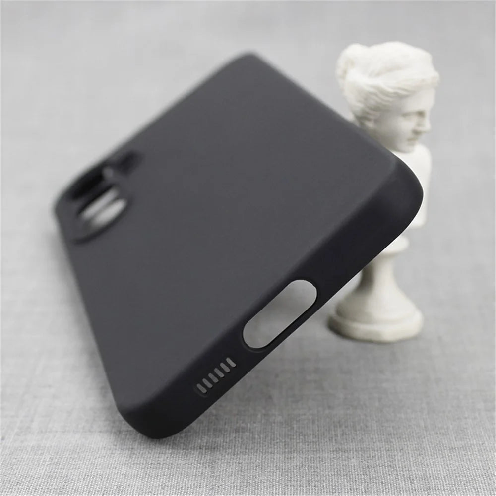 TPU Matte Phone Case for Samsung Galaxy S23 FE , Precise Cutouts Phone Back Cover - Black - 3