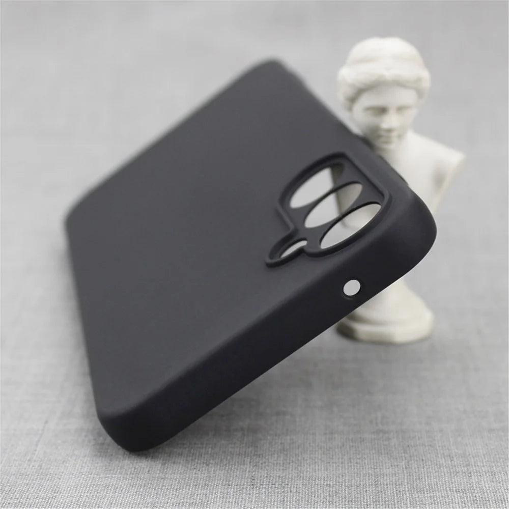 TPU Matte Phone Case for Samsung Galaxy S23 FE , Precise Cutouts Phone Back Cover - Black - 4