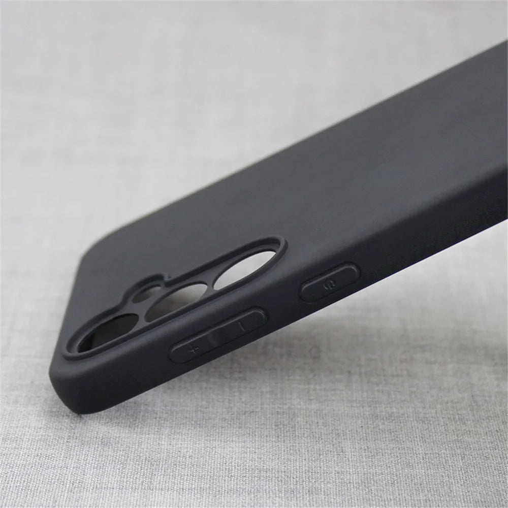 TPU Matte Phone Case for Samsung Galaxy S23 FE , Precise Cutouts Phone Back Cover - Black - 5