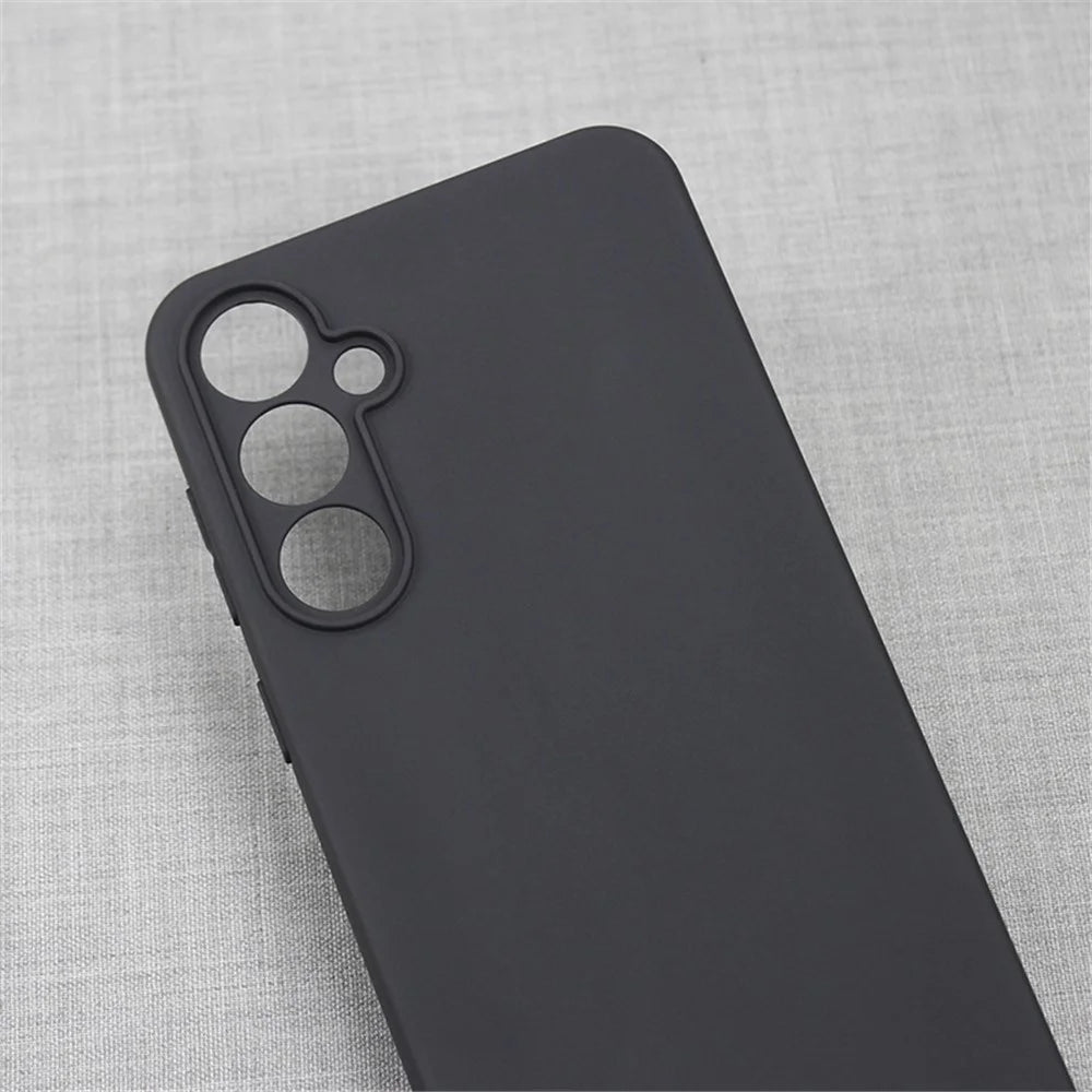 TPU Matte Phone Case for Samsung Galaxy S23 FE , Precise Cutouts Phone Back Cover - Black - 6