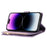 For iPhone 15 Pro Max Phone Case Zipper Pocket Splicing Style PU Leather Phone Cover with Multiple Card Slots - Purple - 2