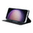 Stand Phone Cover for Samsung Galaxy S23 , PU Leather Card Holder Magnetic Folio Case - Black - 3