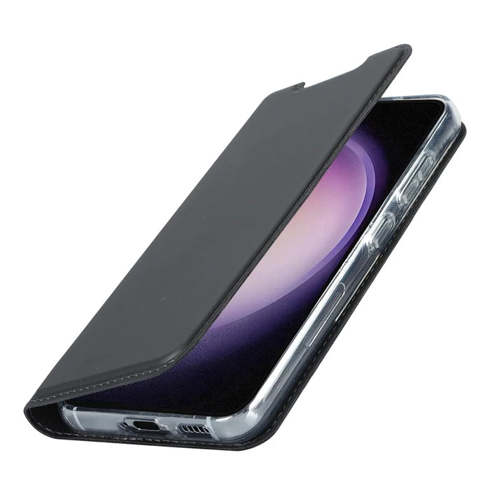 Stand Phone Cover for Samsung Galaxy S23 , PU Leather Card Holder Magnetic Folio Case - Black - 5