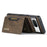DG.MING M2 Series for Google Pixel 8 Magnetic Detachable Back Cover Leather Coated PC+TPU Kickstand Wallet Phone Case - Coffee - 3
