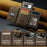 DG.MING M2 Series for Google Pixel 8 Magnetic Detachable Back Cover Leather Coated PC+TPU Kickstand Wallet Phone Case - Coffee - 5