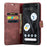 DG.MING For Google Pixel 8 Pro Detachable Magnetic Phone Case Anti-scratch Split Leather Wallet Stand Cover - Red - 2