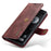 DG.MING For Google Pixel 8 Pro Detachable Magnetic Phone Case Anti-scratch Split Leather Wallet Stand Cover - Red - 7