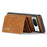 DG.MING M1 Series For Google Pixel 8 Magnetic Wallet Kickstand Phone Case Anti-drop PC+TPU+Leather Coated Back Cover - Brown - 3