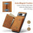 DG.MING M1 Series For Google Pixel 8 Magnetic Wallet Kickstand Phone Case Anti-drop PC+TPU+Leather Coated Back Cover - Brown - 7