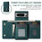 DG.MING M1 Series For Google Pixel 8 Pro Magnetic Wallet Kickstand Phone Case PC+TPU Leather Coated Shockproof Cover - Green - 5