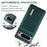 DG.MING M1 Series For Google Pixel 8 Pro Magnetic Wallet Kickstand Phone Case PC+TPU Leather Coated Shockproof Cover - Green - 7