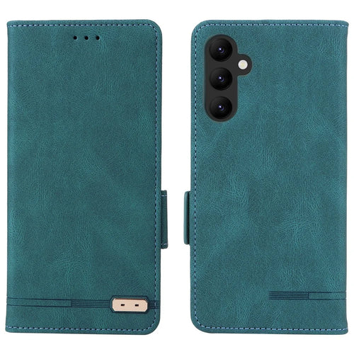 For Samsung Galaxy A25 5G (Global) (161.0 x 76.5 x 8.3mm) PU Leather Wallet Stand Phone Case Hardware Decor Protective Cover - Blue - 1