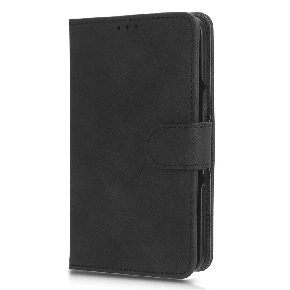 For Google Pixel Fold Skin-touch Stand Case Wallet Anti-drop PU Leather Phone Cover - Black - 6