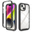 For iPhone 15 Protective Cover Acrylic+PC+TPU Shockproof Phone Case - Black - 1