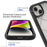 For iPhone 15 Protective Cover Acrylic+PC+TPU Shockproof Phone Case - Black - 5