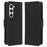 Multiple Card Slots Leather Case for Samsung Galaxy Z Fold5 5G , Wallet Stand Phone Cover - Black - 1