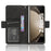 Multiple Card Slots Leather Case for Samsung Galaxy Z Fold5 5G , Wallet Stand Phone Cover - Black - 3