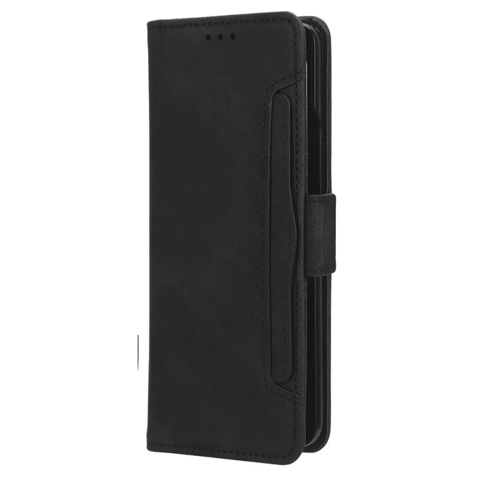 Multiple Card Slots Leather Case for Samsung Galaxy Z Fold5 5G , Wallet Stand Phone Cover - Black - 7