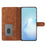 For iPhone 15 Pro Cell Phone Cover PU Leather Wallet Slim-Fit Mobile Phone Case Stand Skin-touch Shell - Brown - 2