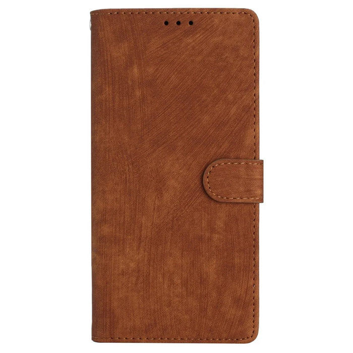 For iPhone 15 Pro Cell Phone Cover PU Leather Wallet Slim-Fit Mobile Phone Case Stand Skin-touch Shell - Brown - 6