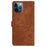 For iPhone 15 Pro Cell Phone Cover PU Leather Wallet Slim-Fit Mobile Phone Case Stand Skin-touch Shell - Brown - 7