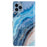 For iPhone 15 Pro Stand Phone Case Pattern Printing PU Leather Wallet Cover with Strap - Blue Marble - 7