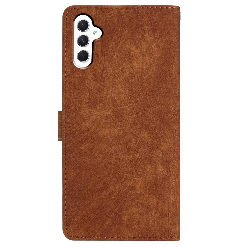 For Samsung Galaxy A25 5G (Global) (161.0 x 76.5 x 8.3mm) PU Leather Wallet Cover Stand Phone Case - Brown - 7