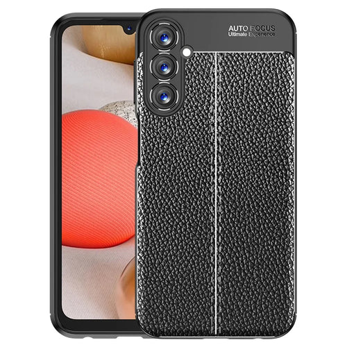 For Samsung Galaxy A25 5G (Global) (161.0 x 76.5 x 8.3mm) Litchi Texture TPU Phone Case Anti-scratch Protective Phone Cover - Black - 1