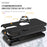 For iPhone 15 Pro Anti-drop Phone Case Ring Holder Kickstand PC+TPU Phone Back Cover - Black - 4