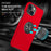 Ring Holder Kickstand PC+TPU Case for iPhone 15 , Drop-proof Protection Phone Cover - Red - 2