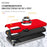 Ring Holder Kickstand PC+TPU Case for iPhone 15 , Drop-proof Protection Phone Cover - Red - 4