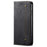 Phone Case for iPhone 15 , Wallet Stand Cell Phone Cover PU Leather Jeans Cloth Texture Shell - Black - 6