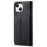 Phone Case for iPhone 15 , Wallet Stand Cell Phone Cover PU Leather Jeans Cloth Texture Shell - Black - 7