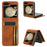 For Samsung Galaxy Z Flip5 5G Card Holder Phone Case PU Leather PC Shockproof Phone Protector Cover - Brown - 1