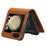 For Samsung Galaxy Z Flip5 5G Card Holder Phone Case PU Leather PC Shockproof Phone Protector Cover - Brown - 3