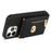 For iPhone 15 Pro Max Zipper Pocket Leather Coated TPU Phone Case Card Holder Kickstand Cover - Black - 2