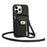 For iPhone 15 Pro Max Zipper Pocket Leather Coated TPU Phone Case Card Holder Kickstand Cover - Black - 4