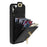 For iPhone 14 Plus Card Slots PU Leather Coated TPU Case Zipper Pocket Phone Cover with Kickstand - Black - 5