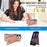 N.BEKUS For iPhone 15 Pro RFID Blocking Kickstand Card Holder Phone Cover Leather Coated TPU Case - Pink - 6