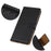 For Nokia G42 Shockproof Cover Textured PU Leather Wallet Stand Phone Case - Black - 5