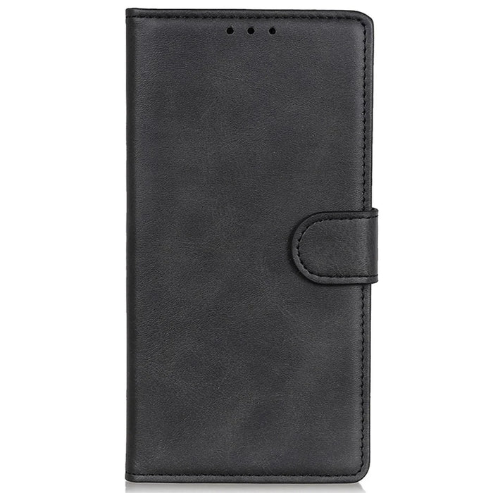 For Nokia G42 Anti-drop PU Leather Phone Case Cowhide Texture Stand Wallet Cover - Black - 7