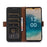 For Nokia G42 RFID Blocking Wallet Stand Phone Case Silky Feeling Genuine Cow Leather Protective Cover - Black - 3