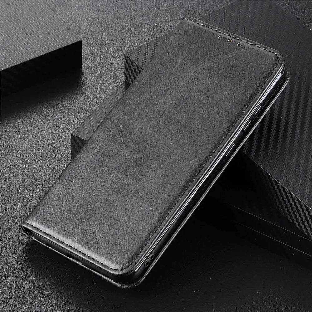 Split Leather Phone Case for Nokia G42 Anti-drop Stand Wallet Protective Cover - Black - 6