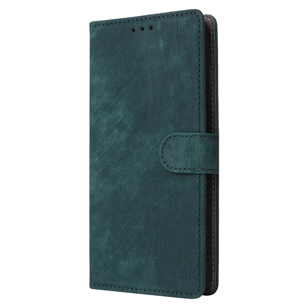 For itel A60 (A662L) / A60S Shockproof Case RFID Blocking Wallet Stand PU Leather Phone Cover with Strap - Green - 6