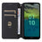 For Nokia C110 PU Leather Phone Cover Rhombus Imprinted Stand Flip Shell Wallet Case - Red - 2