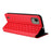 For Nokia C110 PU Leather Phone Cover Rhombus Imprinted Stand Flip Shell Wallet Case - Red - 4