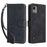 For Nokia C110 Mobile Phone Case RFID Blocking Wallet Stand PU Leather Phone Cover with Strap - Black - 1