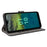 For Nokia C110 Mobile Phone Case RFID Blocking Wallet Stand PU Leather Phone Cover with Strap - Black - 3
